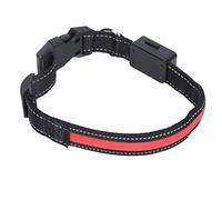 Brrnoo Collar de Perro Light Up, Collar de Perro LED de Recargable USB para Pequeños Que Brillan en el de Oscuro de Seguridad Iluminado Ajustable para Acampar Nocturno para Caminar para Acampar (L)