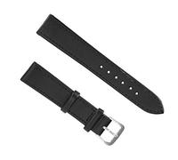 Brrnoo Correa de Reloj de Cuero PU, Correa de Repuesto con Cierre de Metal de Acero Inoxidable, Correa de Reloj de Liberación Rápida, Correa de Reloj Ajustable para Mujer Hombre (18mm Schwarz)