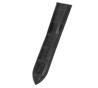 Brrnoo Correa de Reloj de Cuero PU para Hombres, Correa Negra Impermeabilizante Hecha a Mano de Liberación Rápida con Acero Inoxidable, Apta para de Reloj de Repuesto Universal (22x20)