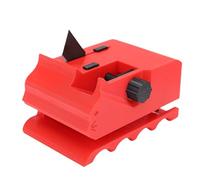 Brrnoo Cortador de Cartón Ajustable de 3 a 5 Cm con Almacenamiento de Cuchillas de Repuesto para Tablero Rascador de Gatos (Rojo)