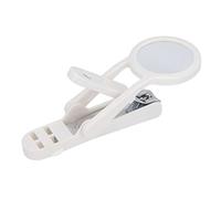 BRRNOO Cortaúñas, Cortaúñas Ajustable de Acero Inoxidable con Lupa Móvil, para Uñas de Manos y Pies de Bebés Mayores (WHITE)