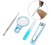 BRRNOO Cortauñas para Personas Mayores, Cortauñas para Recortar Uñas, Herramienta para Pulir Uñas, para Personas Mayores, Portátil con Lupa, Juego de Herramientas de Manicura