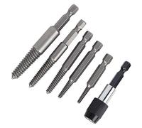 BRRNOO Dañado, Ajuste del Extractor de Tornillo Roto, Extractor de Tornillo sin Cabeza de 6 Piezas para Retirar, Desnudar los Pernos, la Herramienta de Extracción de Tiras Rápidas de