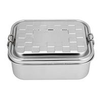 Brrnoo de Acero Inoxidable, de Acero Inoxidable de Metal con Fondo Liso Sello de Doble Capa de una Sola Capa para Estudiantes, Trabajadores de Oficina (#1)