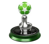 Brrnoo Difusor de Ambientador de Coche de Fútbol Giratorio Solar, Purificador de Aire Automático de Aleación con 3 Concentraciones Ajustables, Batería Incorporada para Decoración de