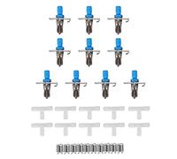 Brrnoo Dispensador de Agua de Conejo, Alimentador Automático de Conejo con Manantiales Dobles T Pipes 10pcs Bebedor de de Riego de para Conejito de Indias Hurón