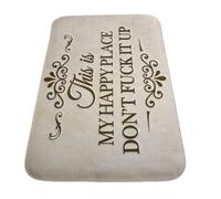 Brrnoo Divertida Alfombra de Bienvenida, Felpudo, Divertida, Retro, Antideslizante, Absorbente de Agua, de Perfil bajo, Alfombra de Entrada de Barro de Diatomeas con Texto Marrón, (40 * 60)