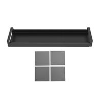Brrnoo Estante Magnético Extensible sobre la Estufa, Estante de Acero Al Carbono de 16 a 30 Pulgadas con Longitud Ajustable y Crestas Elevadas para Organización de la Estufa (BLACK)