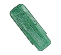 Brrnoo Estuche para Puros de Cuero, Humidor Vintage Portátil a Prueba de Desgaste, Estuche para 2 Puros, Regalo para Hombres (Green)