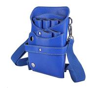 Brrnoo Funda de Tijera con cinturón para peluqueros, Bolsa de Cintura de Tijeras de Peluquero portátil, Peine para Cortar el Cabello, Bolsa de Almacenamiento de Herramientas de peluquería(Azul)