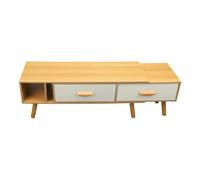 Brrnoo Gabinete de Soporte de Televisión de Madera de Estilo Nórdico Ajustable, Soporte de Televisión Expandible 120-198 Cm para Dormitorio de Sala de Estar, Hecho con Patas de Madera,