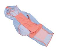 Brrnoo Gran Impermeable para Perros, Capas de Lluvia para Perros con Capucha, Tiras Reflectantes a Prueba de Viento Poliéster con Orificio de Correa para Paseos Al Aire Libre (L)