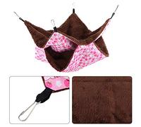 Brrnoo Hamaca de Conejo Rosa, Cama Colgante, Capa Intermedia Cálida de Doble Capa para Mascotas Pequeñas (Talla pequeña)