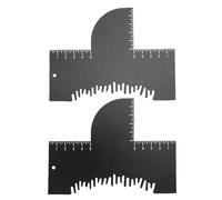 BRRNOO Herramienta de Alineación de Peluquero Herramienta para Dar Forma a la Línea del Cabello Tarjeta de Mejora con Indicadores de Medición Spray de Color Reutilizable para Barberos