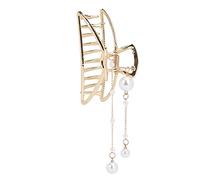 Brrnoo Horquilla de Pelo Grande, Clip de Pelo Jumbo, Sujeción Fuerte Antideslizante, Aleación de Perla, Accesorios de Peinado con Muelles de Calidad para Mujeres (Semicírculo)