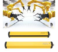 Brrnoo Interruptor de Sensor de Cortina de Luz, Dispositivo de Seguridad de Rejilla de Luz de Cortina de con Detección de Infrarrojos Rejilla de de Seguridad de 24 V CC para Equipos de