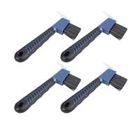 Brrnoo Juego de 4 Cepillos y Limpiacascos para Caballos - Herramienta de Limpieza Equina con Ergonómico Antideslizante y Orificio para Colgar - Ideal para el Cuidado de Pezu