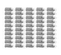 Brrnoo Juego de 50 Soportes para Llavero para Botellas de Viaje, Botellas de PET Recargables a Prueba de Fugas de 30 Ml con Ganchos para Llavero para Loción Desinfectante para Man (GREY)
