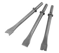 Brrnoo Juego de Cincelas de Martillo de Aire, Vástago de Vástago Redondo Extra Larga 3 Piezas de Martillo de Aire de de Cinceles Redondos de Neumático