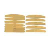 BRRNOO Juego de Limas de Uñas Profesionales, 12 Piezas, 6 Tipos, Doble Cara, Lavable, Reutilizable, con Grano 80 100 180 240 para Uñas de Gel, Extensiones Artificiales, Salón, Hogar, (12PCS)