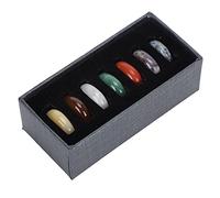 BRRNOO Juego de Piedras de Chakra, Cristales de Chakra y Piedras Curativas con Estuche, 7 Piezas para Decoración del Hogar
