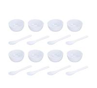 Brrnoo Juego de Varillas para Agitar Cuencos para Mezclar Mascarillas Faciales DIY con Cuencos de Fondo Redondo Antideslizantes, Espátulas para una Limpieza de Mezclas de Mascarillas
