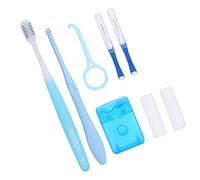 Brrnoo Kit de Cuidado Bucal, Cepillo de Limpieza para Aparatos Ortopédicos y Cepillo Interdental, con Antideslizante para Multitud