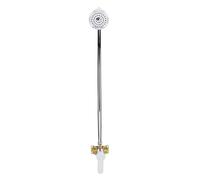 Brrnoo Kit de Ducha Exterior Acero Inoxidable 304, Columna con Grifo Monomando y Cabezal Lluvia Redondo para Piscina, Playa o jardín Estación de Enjuague Resistente y Moderna, Ideal para