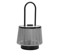 Brrnoo Lámpara de Mesa Recargable Mesita de Noche Control Táctil Pantalla de Tela LED Regulable Portátil con Carga USB para Dormitorio Sala de Estar Tocador (BLACK)