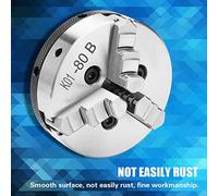 BRRNOO Lathe de Madera Chuck, Mini Lathe Chuck 80 Mm de Diámetro Sanou K01-80B 3 - Jaw Manual Autóctono Torno Chuck