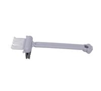 BRRNOO Limpiador de Cepillo de Peine 2 en 1, Herramienta de Depilación de Doble Cara para Limpieza de Espacios de Teclado de Pelo de Mascotas con de Plástico PP y Cepillo de Nailon (GRAY)