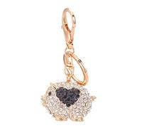 Brrnoo Llavero de Joyería de Moda, Llavero Bonito de Pareja de Cerditos, para Mujeres y Niñas, Aleación, Blanco Rosado, Negro, Rosa Claro, Fucsia, 9,5x4,5x2,5 Cm (Tipo 1)