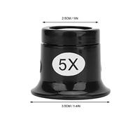 Brrnoo Lupa 5X, Lupa de Reparación de Relojes de 2 Piezas con Buena Transparencia, para Operaciones Artísticas de Joyería de Mantenimiento de Relojes