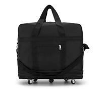 Brrnoo Malusa Plegable Expandible, Bolso de Equipaje de Viaje de IDA y Vuelta para Hombres con Ruedas Giratorias de 360 °, Tela de Oxford Resistente Al Agua, Diseño de 3 Capas para (M)