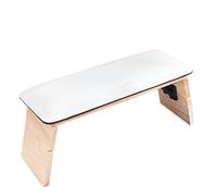 BRRNOO Manicure Hand Hand Almohada Salina de Uñas Herramienta Soporte de Cojín de Reposabrazos con Cuero a Rayas Premium para Procedimientos Profesionales de Uñas (WHITE)