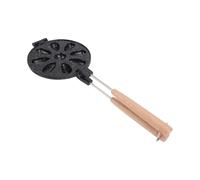 Brrnoo Máquina para Hacer Galletas de Nogal, Bandeja para Hornear Antiadherente de 12 Cavidades, Molde para Galletas de Aleación de Aluminio con Calentamiento Uniforme para Hornea (BLACK)