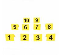BRRNOO Marcadores de Evidencia Marcadores de Números Acrílicos Número de Escena del Crimen de Identificación Carpas 10 Piezas Diseño Profesional Amarillo Brillante con