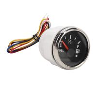 BRRNOO Marino de 52 Mm con Medidor de Digital Retroiluminado para Yates y Barcos de Pesca RV y Diseño Compacto (Bisel plateado con esfera negra)