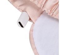 Brrnoo Máscara de Calefacción para Ojos, Parche Ocular USB con Control de Temperatura de 3 Niveles, Temporizador de 30 Minutos, Compresa Caliente Constante, Rosa