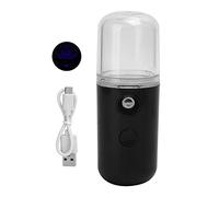 BRRNOO Material Hidratante del ABS del Humectador del Rociador Fino Recargable de la Cara de la Niebla del Agua (BLACK)