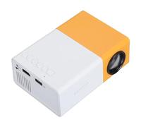 BRRNOO Mini 1080P Full HD Teatro LED Portátil Amarillo Blanco (Enchufe de la UE)