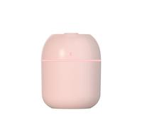 BRRNOO Mini Humidificador de Coche con Enchufe USB, Humidificador Portátil Silencioso, Niebla Fina para el Hogar, Oficina y Dormitorio (Gota de agua 220 rosa USB)