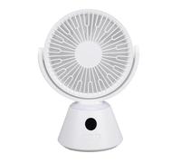 Brrnoo Mini Ventilador de Escritorio USB con 3 Velocidades Ajustables, Silencioso, Portátil, con Pantalla Digital, Batería Recargable de 4000 MAh, Se Puede Montar en la Pared o Co