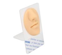 BRRNOO Modelo de Práctica de Perforación de Nariz con Pantalla Realista 3D de Silicona, Reutilizable, Soporte para Presentación de Joyería para Uñas y Anillos, Investigación Médica (color de piel)