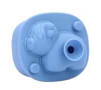 BRRNOO Molde de Hielo 3D Highland Cow, Bandeja de Hielo Reutilizable de una Sola Cavidad Highland Cow para Whisky, Cóctel, Cerveza, Plástico Azul