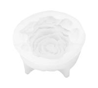 BRRNOO Molde de Silicona de Peonía 3D, Molde Flexible y Reutilizable para Velas de Flores, Ideal para Hacer Manualidades con Jabón, con Intrincados Detalles Florales para Decoraciones