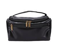 BRRNOO Neceser Colgante para Hombre, Organizador de Artículos de Tocador de Viaje de Piel Sintética de Gran Capacidad con Gancho Giratorio Reforzado de 360°, para Viajes de Negoci (Black)