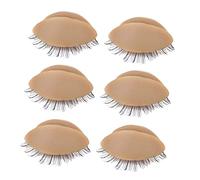 Brrnoo Ojos del maniquí de las Pestañas, Párpados Postizos con Pestañas 3 Pares de Párpados de Reemplazo de de Reemplazo de Doble Capa (BROWN)