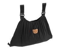 Brrnoo Organizador de Cochecito, Patrón de Osos Patrón Impermeabilizante Bag de Cochecito Reutilizable Organizadores de Stroller Organizadores de Bolsas de para Teléfono Móvil (BLACK)