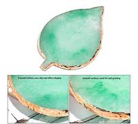 BRRNOO Paleta de Resina con Forma de Hoja para Decoración de Uñas, Soporte para Esmalte de Gel Acrílico, Plato para Pintura, Expositor de Pegamento con Superficie Mate Antideslizante (PINK)